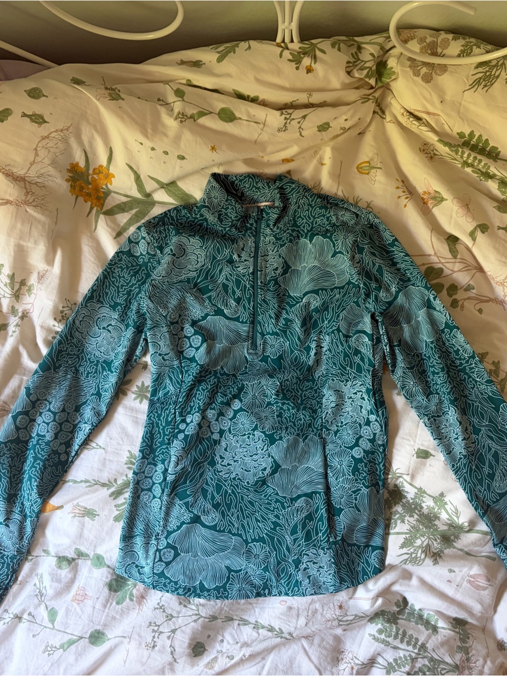 Tommy Bahama Teal and White Printed Golf Shirt